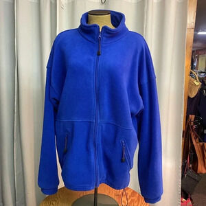Women’s XL royal blue fleece full zipper front closure ( no tag with name)